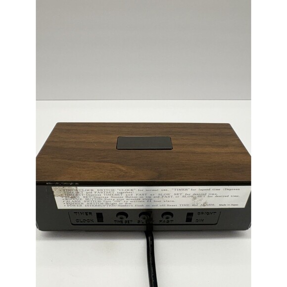 LUMITIME Alarm Clock & Timer Tamura Electric Model SS-3 Japan Faux Wood Tested - Picture 10 of 14